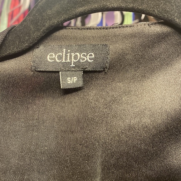 Ladies ECLIPSE black blouse floral print mesh long sleeve size Small body suit - Picture 5 of 7